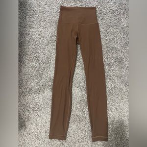 NWOT Lululemon Align High-Rise Ribbed Leggings 25”- Roasted Brown